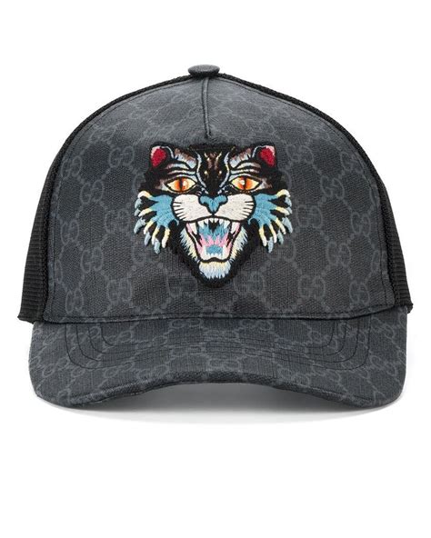 gucci angry cat gg supreme baseball cap|Gucci Angry Cat GG Supreme Baseball Cap .